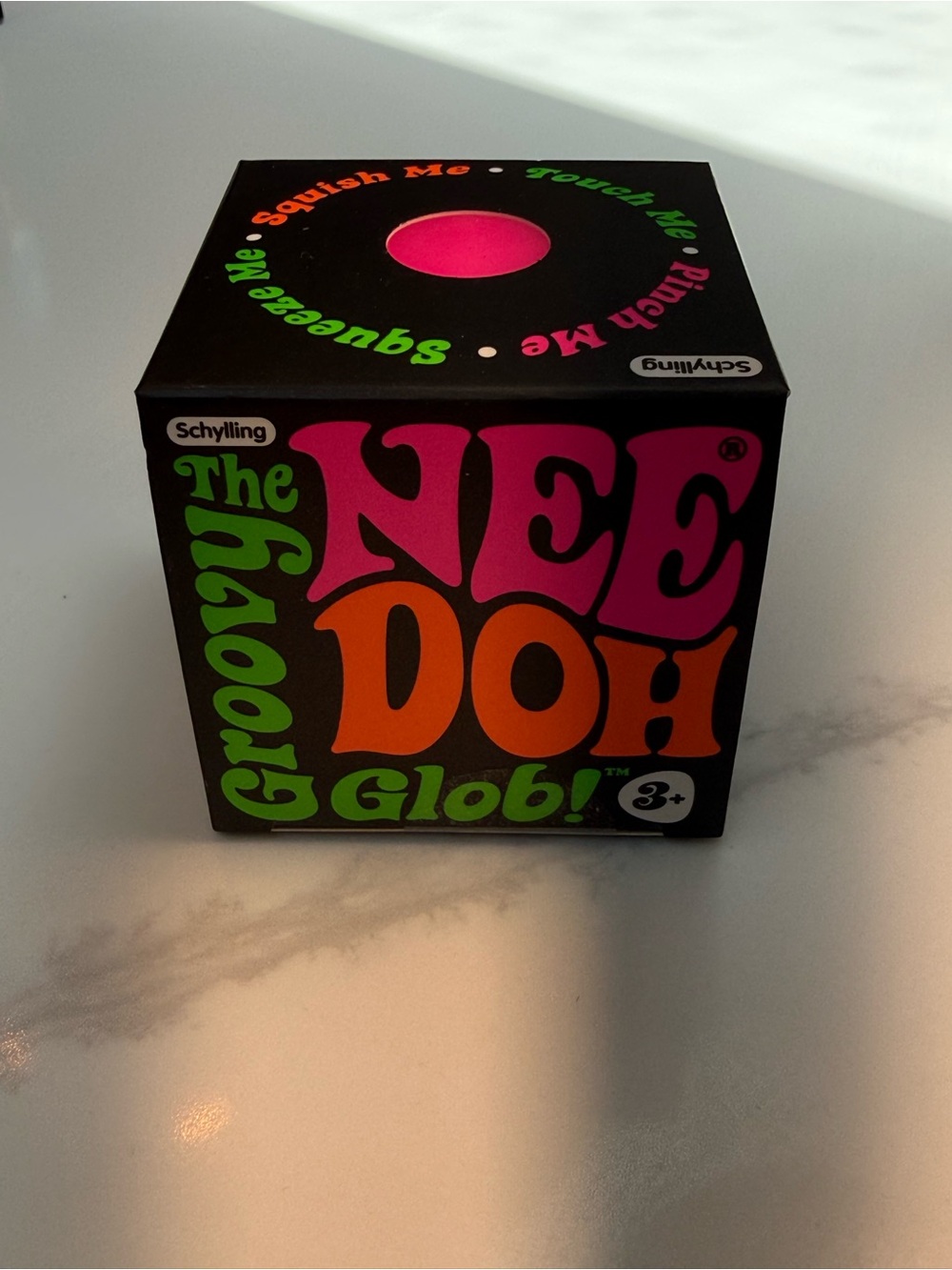 Schylling Groovy The Nee Doh Glob! Kids Stress Relief Toy - Pink & Orange